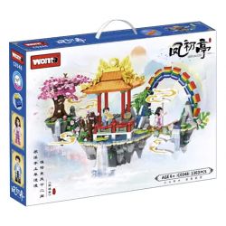 WOMA C0348 0348 non  GIAN HÀNG PHONG LÂN bộ đồ chơi xếp lắp ráp ghép mô hình FENGCHU PAVILION 1363 khối