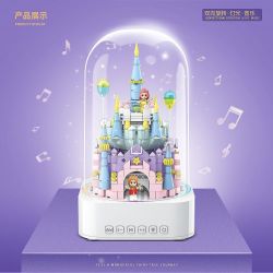 QuanGuan 100221 Quan Guan 100221 non  HỘP NHẠC LÂU ĐÀI XOAY bộ đồ chơi xếp lắp ráp ghép mô hình Gear STAR SOUND BOX ROTATING CASTLE Đồ Lắp Ghép 598 khối