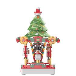 JAKI JK1365 1365 non  KHUC HAT VA ĐIỆU MUA bộ đồ chơi xếp lắp ráp ghép mô hình DIY MUSIC BOX CHRISTMAS FIESTA 543 khối