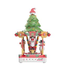JAKI JK1365 1365 non  KHUC HAT VA ĐIỆU MUA bộ đồ chơi xếp lắp ráp ghép mô hình DIY MUSIC BOX CHRISTMAS FIESTA 543 khối