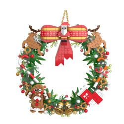 JAKI JK5118 5118 non  VÒNG HOA GIÁNG SINH ĐẦY MÀU SẮC. bộ đồ chơi xếp lắp ráp ghép mô hình FUNDESK 674 khối