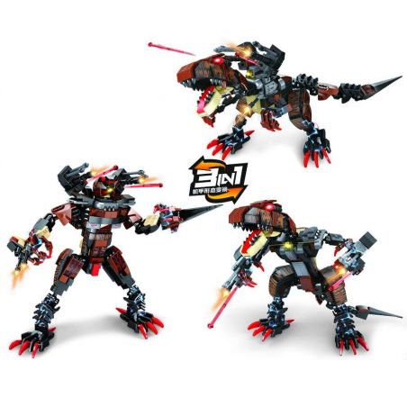 Winner 5129 non  RỒNG NHANH bộ đồ chơi xếp lắp ráp ghép mô hình MECHA DINOSAUR 308 khối