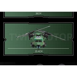 JIESTAR 58008 non  MÁY BAY TRỰC THĂNG CÁNH QUẠT ĐÔI bộ đồ chơi xếp lắp ráp ghép mô hình Computer Games TWIN-ROTOR HELICOPTER Trò Chơi 705 khối