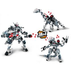Winner 5128 non  RỒNG CỔ DÀI bộ đồ chơi xếp lắp ráp ghép mô hình MECHA DINOSAUR 308 khối