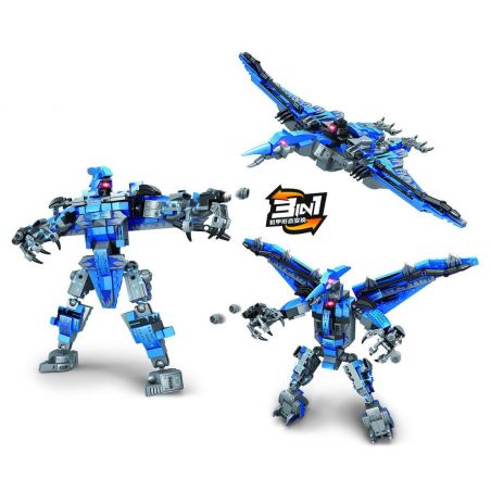 Winner 5127 non  ẢO GIÁC bộ đồ chơi xếp lắp ráp ghép mô hình MECHA DINOSAUR 308 khối