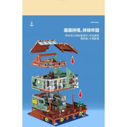 ZHEGAO 00423 non  NHÀ HÀNG CẢNG bộ đồ chơi xếp lắp ráp ghép mô hình Creator Expert Chuyên Gia Sáng Tạo 2093 khối