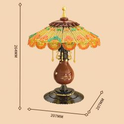ZHEGAO 00398 non  ĐÈN BÀN CỔ ĐIỂN bộ đồ chơi xếp lắp ráp ghép mô hình Creator TABLE LAMP Sáng Tạo 804 khối