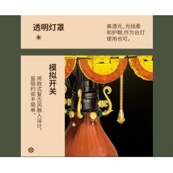 ZHEGAO 00398 non  ĐÈN BÀN CỔ ĐIỂN bộ đồ chơi xếp lắp ráp ghép mô hình Creator TABLE LAMP Sáng Tạo 804 khối