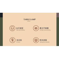 ZHEGAO 00398 non  ĐÈN BÀN CỔ ĐIỂN bộ đồ chơi xếp lắp ráp ghép mô hình Creator TABLE LAMP Sáng Tạo 804 khối