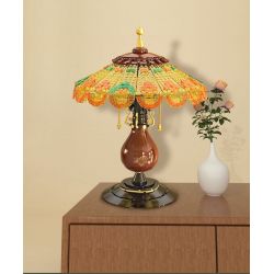 ZHEGAO 00398 non  ĐÈN BÀN CỔ ĐIỂN bộ đồ chơi xếp lắp ráp ghép mô hình Creator TABLE LAMP Sáng Tạo 804 khối