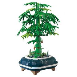 ZHEGAO 00389 non  CÂY CẢNH TRE bộ đồ chơi xếp lắp ráp ghép mô hình Flowers BAMBOO BONSAI Hoa 528 khối