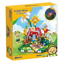 INBRIXX 881301 non  GẤU BÔNG CẮM TRẠI MÙA THU bộ đồ chơi xếp lắp ráp ghép mô hình TEDDY BEAR TEDDY'S DAISY HOLIDAY