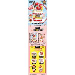 INBRIXX 881202 non  GẤU BÔNG KEM DÂU bộ đồ chơi xếp lắp ráp ghép mô hình TEDDY BEAR ICE CREAM WORLD