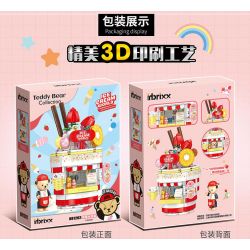 INBRIXX 881202 non  GẤU BÔNG KEM DÂU bộ đồ chơi xếp lắp ráp ghép mô hình TEDDY BEAR ICE CREAM WORLD