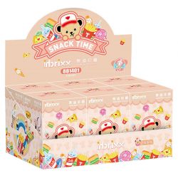 INBRIXX 881401 non  GẤU BÔNG SNACK TIME 6 LOẠI KHOAI TÂY CHIÊN VÀNG XÚC XÍCH MÙ TẠT NÓN ANH ĐÀO PIZZA PHÔ MAI BÁNH DONUT DÂU SODA ĐÁ LẠNH bộ đồ chơi xếp lắp ráp ghép mô hình TEDDY BEAR SNACK TIME