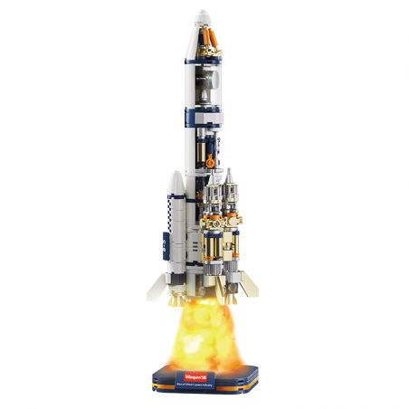 WANGAO 288002 non  TÊN LỬA ĐẨY TRƯỜNG CHINH 5 bộ đồ chơi xếp lắp ráp ghép mô hình Space Thám Hiểm Không Gian