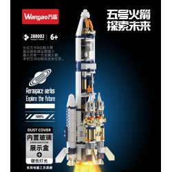 WANGAO 288002 non  TÊN LỬA ĐẨY TRƯỜNG CHINH 5 bộ đồ chơi xếp lắp ráp ghép mô hình Space Thám Hiểm Không Gian