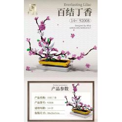 QIZHILE 92008 non  MẢNH bộ đồ chơi xếp lắp ráp ghép mô hình Flowers EVERLASTING LILAC Hoa