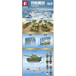SEMBO 105345 non  86 THAY ĐỔI 59 XE TĂNG MÁY BAY CHIẾN ĐẤU VÔ HÌNH bộ đồ chơi xếp lắp ráp ghép mô hình Iron Blood Heavy Equipment Đặc Nhiệm Máu Và Sắt 1260 khối