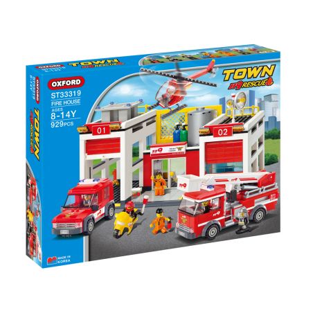 OXFORD ST33319 33319 non  SỞ CỨU HỎA bộ đồ chơi xếp lắp ráp ghép mô hình 119 소방본부 929 khối