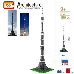LOZ 9362 Xếp hình kiểu Nanoblock ARCHITECTURE Ostankino Tower Tháp Ostankino 190 khối