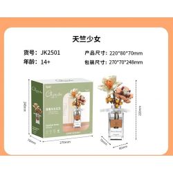 JAKI JK2501 2501 non  NGHỆ THUẬT HƯƠNG HOA VĨNH CỬU CÔ GÁI TIANZHU bộ đồ chơi xếp lắp ráp ghép mô hình Flowers