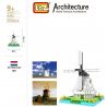 LOZ 9363 Xếp hình kiểu Nanoblock ARCHITECTURE Windmill Cối Xay Gió 250 khối