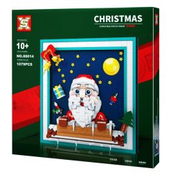 SX 88014 non  KHUNG ẢNH GIÁNG SINH bộ đồ chơi xếp lắp ráp ghép mô hình Christmas CHRISTMAS PHOTO FRAME 1070 khối
