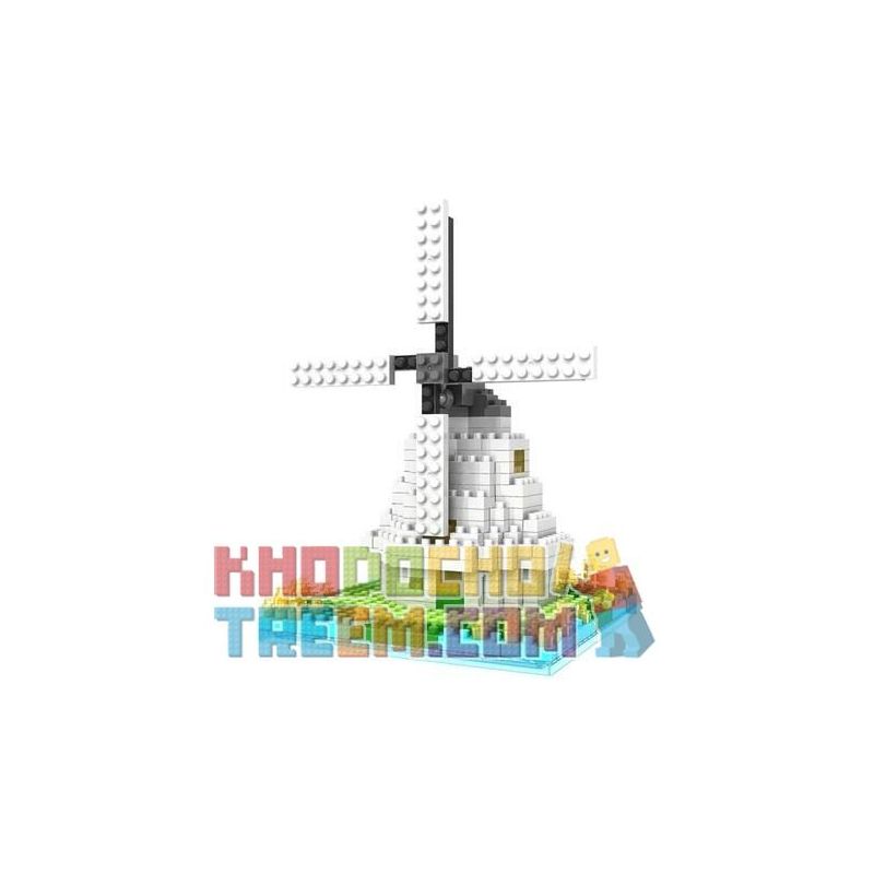 LOZ 9363 Xếp hình kiểu Nanoblock ARCHITECTURE Windmill Cối Xay Gió 250 khối