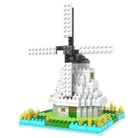 LOZ 9363 Xếp hình kiểu Nanoblock ARCHITECTURE Windmill Cối Xay Gió 250 khối