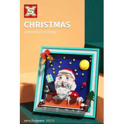 SX 88014 non  KHUNG ẢNH GIÁNG SINH bộ đồ chơi xếp lắp ráp ghép mô hình Christmas CHRISTMAS PHOTO FRAME 1070 khối