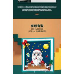 SX 88014 non  KHUNG ẢNH GIÁNG SINH bộ đồ chơi xếp lắp ráp ghép mô hình Christmas CHRISTMAS PHOTO FRAME 1070 khối