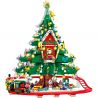 SX 88013 non  NGÔI NHÀ CÂY THÔNG NOEL bộ đồ chơi xếp lắp ráp ghép mô hình Christmas Giáng Sinh 2100 khối
