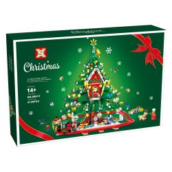 SX 88013 non  NGÔI NHÀ CÂY THÔNG NOEL bộ đồ chơi xếp lắp ráp ghép mô hình Christmas Giáng Sinh 2100 khối