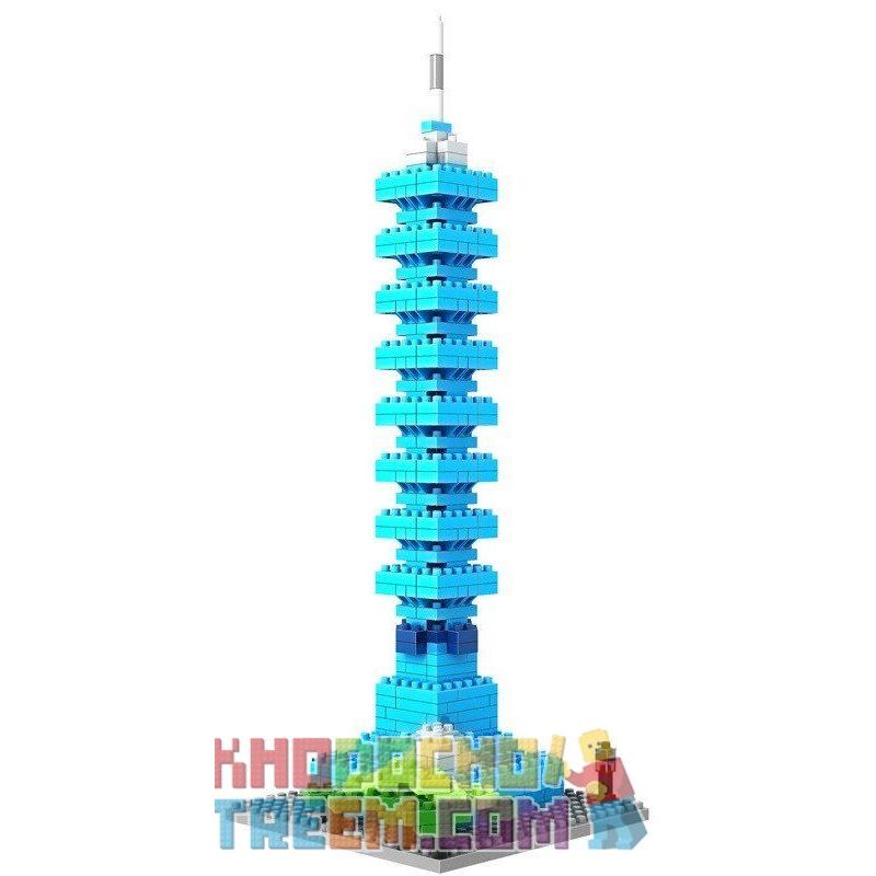 LOZ 9365 Xếp hình kiểu Nanoblock ARCHITECTURE Taipei 101 World Financial Center Trung Tâm Tài Chính Thế Giới Đài Bắc 101 390 khối