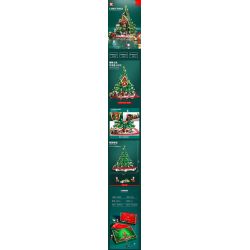SX 88013 non  NGÔI NHÀ CÂY THÔNG NOEL bộ đồ chơi xếp lắp ráp ghép mô hình Christmas Giáng Sinh 2100 khối