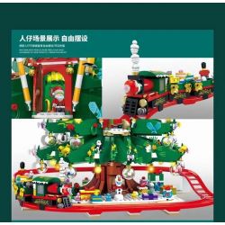 SX 88013 non  NGÔI NHÀ CÂY THÔNG NOEL bộ đồ chơi xếp lắp ráp ghép mô hình Christmas Giáng Sinh 2100 khối