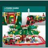 SX 88013 non  NGÔI NHÀ CÂY THÔNG NOEL bộ đồ chơi xếp lắp ráp ghép mô hình Christmas Giáng Sinh 2100 khối