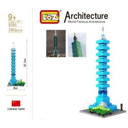 LOZ 9365 Xếp hình kiểu Nanoblock ARCHITECTURE Taipei 101 World Financial Center Trung Tâm Tài Chính Thế Giới Đài Bắc 101 390 khối