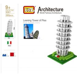 LOZ 9367 Xếp hình kiểu Nanoblock ARCHITECTURE The Leaning Tower Of Pisa Tháp Nghiêng Pisa 560 khối