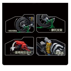 PanlosBrick 672105 Panlos Brick 672105 non  XE MÁY DUCATI V4 tỷ lệ 1:5 bộ đồ chơi xếp lắp ráp ghép mô hình  SUPERLEGGERA V4 Kỹ Thuật Công Nghệ Cao Mô Hình Phương Tiện 2221 khối