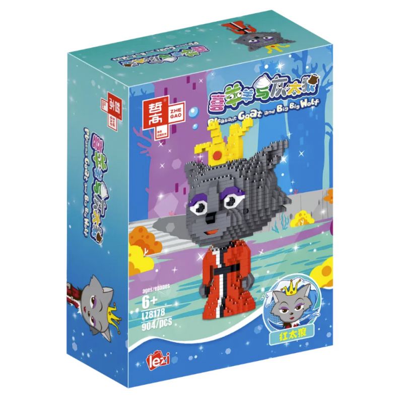 ZHEGAO LZ8178 8178 non  MỘT bộ đồ chơi xếp lắp ráp ghép mô hình PLEASANT GOAT AND BIG WOLF 904 khối