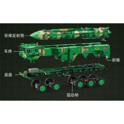 CADA DOUBLEE C56031 56031 non  TÊN LỬA ĐẠN ĐẠO CHỐNG HẠM DONGFENG-21D bộ đồ chơi xếp lắp ráp ghép mô hình Military Army Quân Sự Bộ Đội 6351 khối