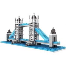 LOZ 9371 Xếp hình kiểu Nanoblock ARCHITECTURE London Tower Bridge Cầu Tháp Luân Đôn 570 khối