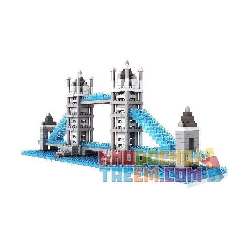 LOZ 9371 Xếp hình kiểu Nanoblock ARCHITECTURE London Tower Bridge Cầu Tháp Luân Đôn 570 khối