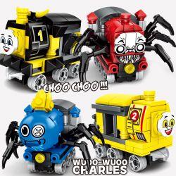 LY 9217 non  CHUYẾN TÀU CHARLES bộ đồ chơi xếp lắp ráp ghép mô hình Movie & Game SPIDER MONSTER TRAIN CHARLES Phim Và Trò Chơi 546 khối