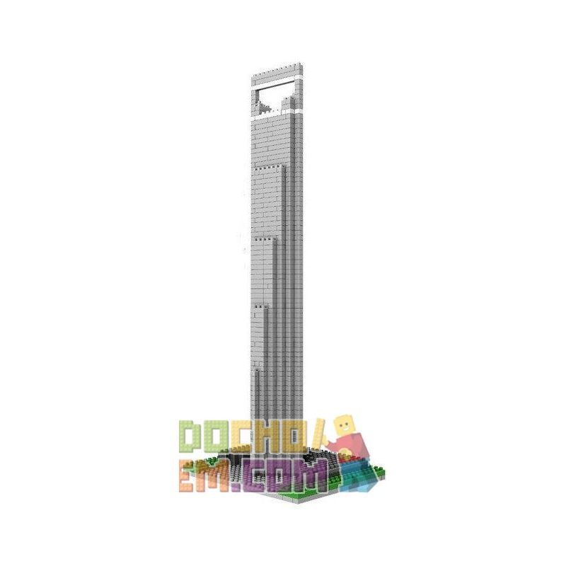 LOZ 9372 Xếp hình kiểu Nanoblock ARCHITECTURE Shanghai Financial Center Trung Tâm Tài Chính Thượng Hải 1170 khối