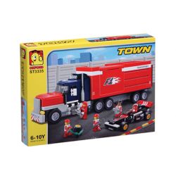 OXFORD ST3335 3335 non  XE ĐẦU KÉO F1 bộ đồ chơi xếp lắp ráp ghép mô hình City F1 트레일러 Thành Phố
