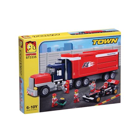 OXFORD ST3335 3335 non  XE ĐẦU KÉO F1 bộ đồ chơi xếp lắp ráp ghép mô hình City F1 트레일러 Thành Phố