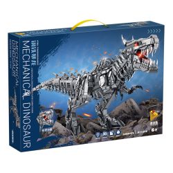 PanlosBrick 611016 Panlos Brick 611016 non  KHỦNG LONG CƠ TYRANNOSAURUS THÉP bộ đồ chơi xếp lắp ráp ghép mô hình Dino MECHANICAL DINOSAUR 2065 khối